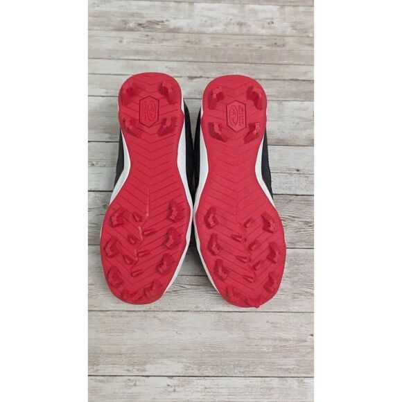 Athletic Works Unisex Kids Size 13 Black Low Top Lace Up Baseball Cleats - Picture 6 of 9